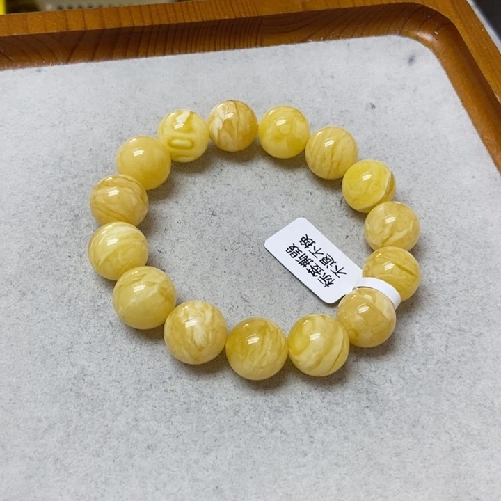 蜜蜡未镶嵌裸石手串