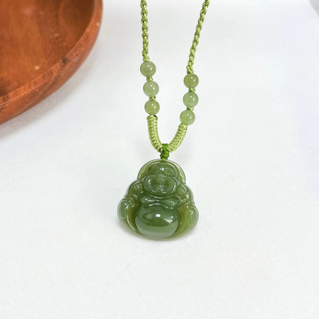 Gloire/古名【玫瑰专属】和田玉新疆青黄口佛公吊坠30X30mm