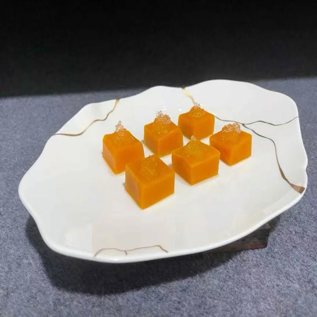 至上：创意异形盘鎏金冷菜盘糕点盘商用酒店会所陶瓷餐具
