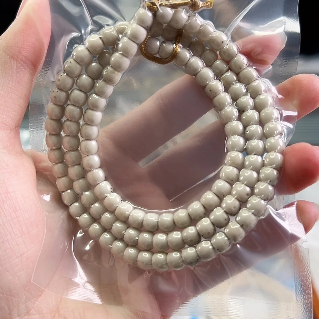 手串星月菩提Fqh6*5石玉料 四分之三留白 火龙果星