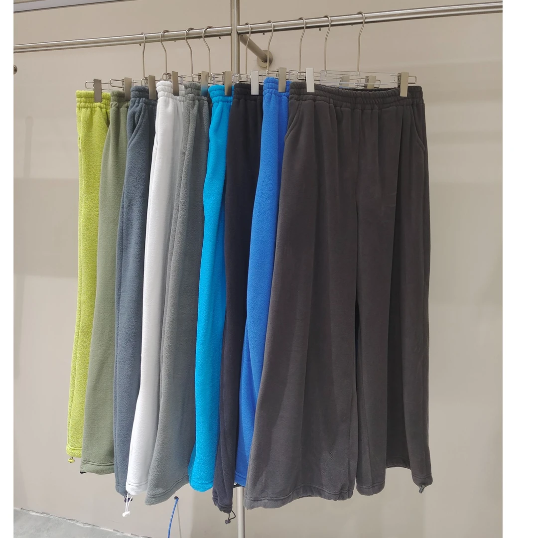 XIMTUU冬季新款摇粒绒裤子阔腿裤时尚百搭洋气D2411442