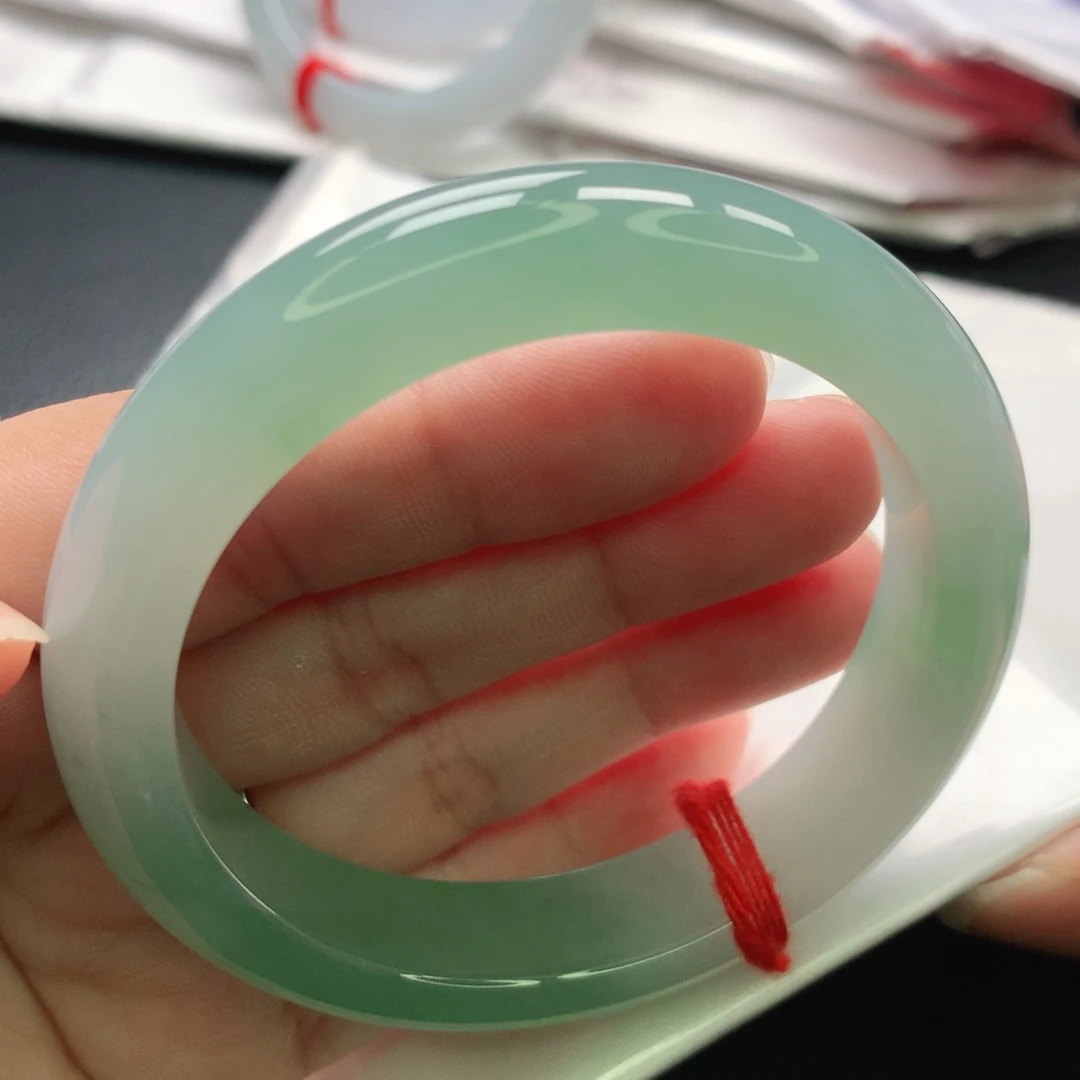 翡翠未镶嵌手镯缅甸55