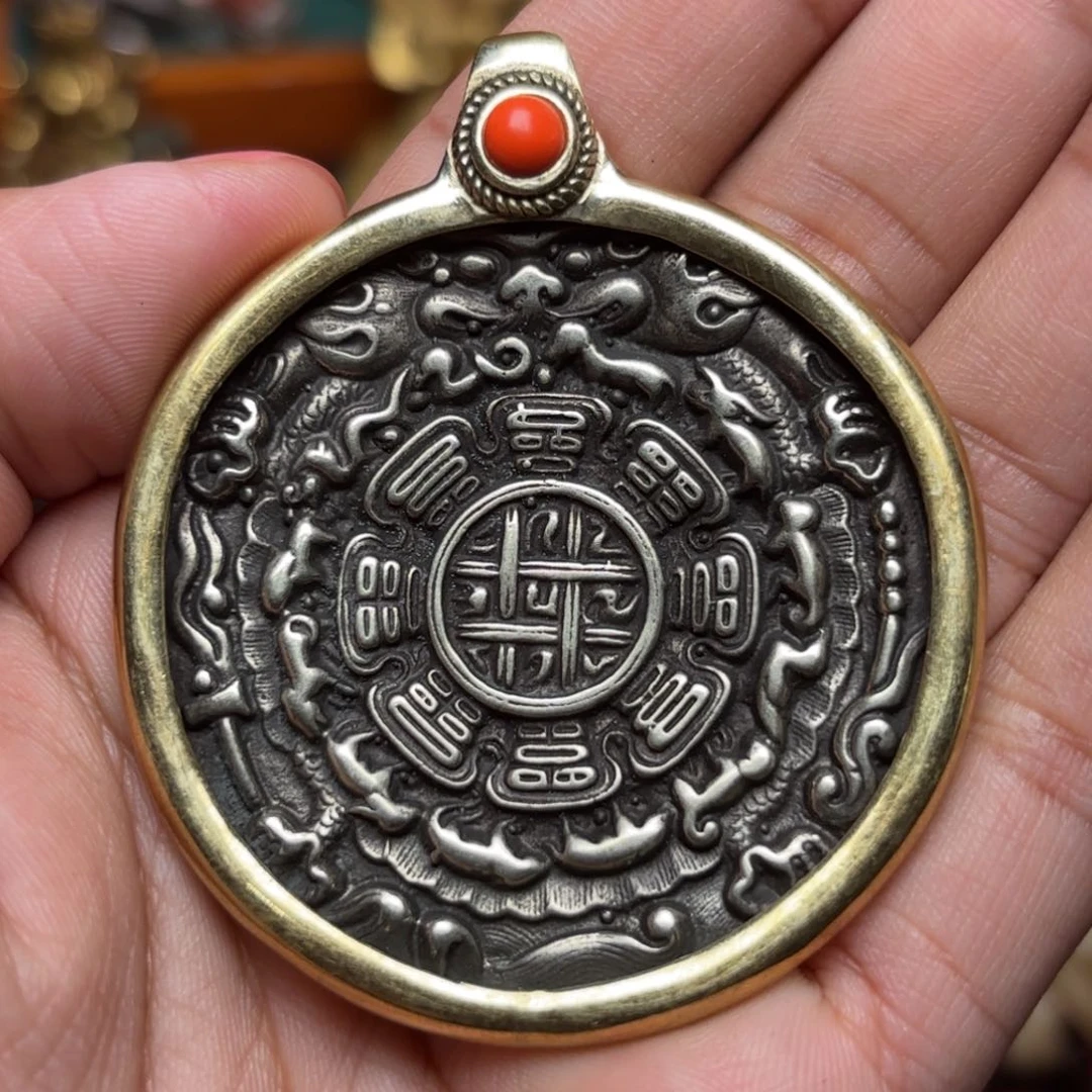 铜星月菩提吊坠项链