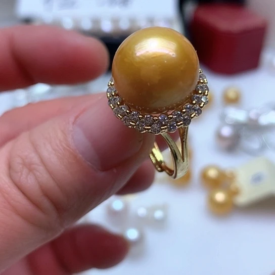 淡水珍珠耳饰银S925镶嵌