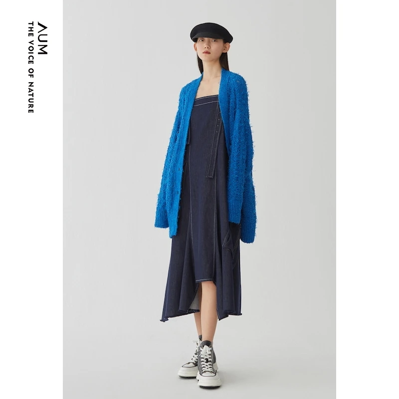 【艾钱钱精选】AUM/噢姆宽松长袖针织开衫通勤好搭外套M1BW3W49M