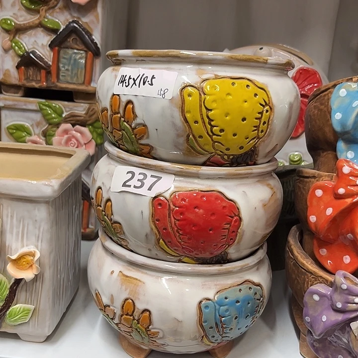 粗陶材质多肉花盆