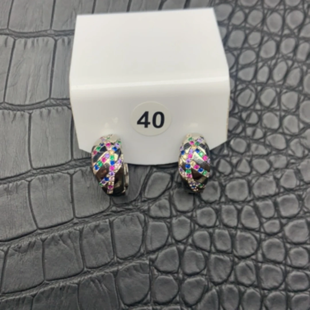 铜合金耳饰 轻奢重工手工耳包耳扣13精美耳环首饰饰品彩色时尚