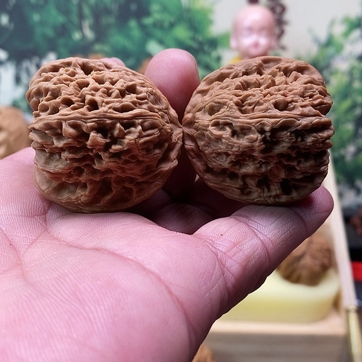 吊坠文玩核桃拉丝凹底涿鹿南疆石