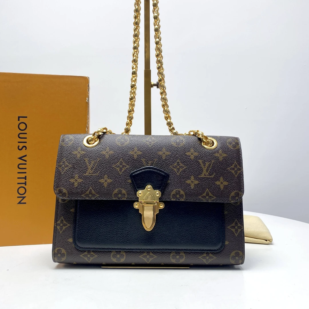 99新 LouisVuitton/路易威登 玺越奢品 黑色维多利亚包 THCI3032