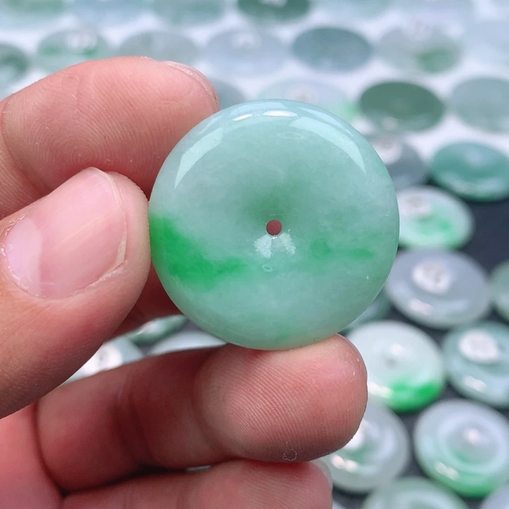 翡翠未镶嵌颈饰缅甸天然A货翡翠29.5-5.9