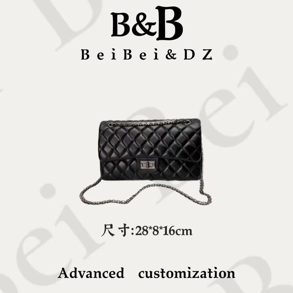【BB&DZ】913大号黑色钨钢链 经典通勤轻奢时尚百搭单肩气质女包
