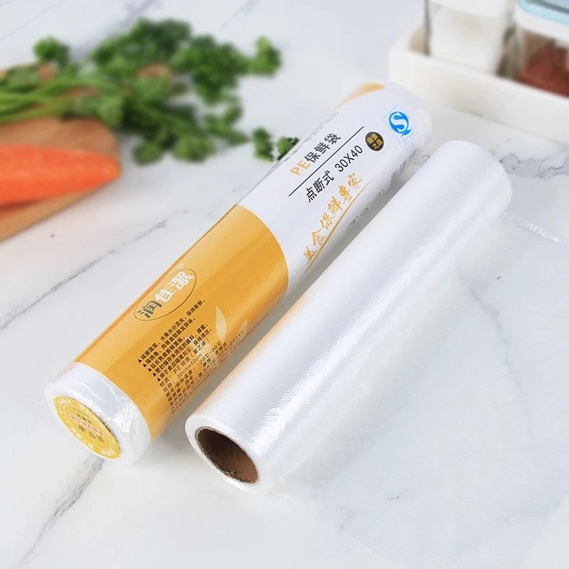 【发4卷】保鲜袋PE点断家用食品级一次性冰箱厨房点断式耐高温
