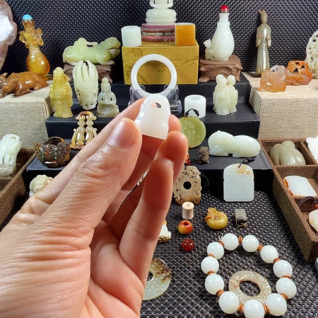 和田玉未镶嵌挂件轻*