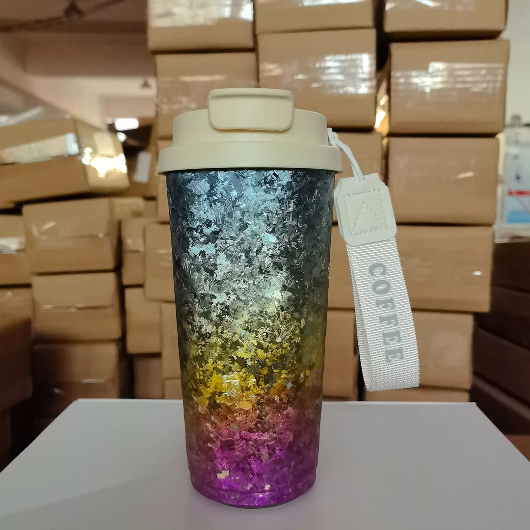 500ML纯钛炫彩咖啡杯