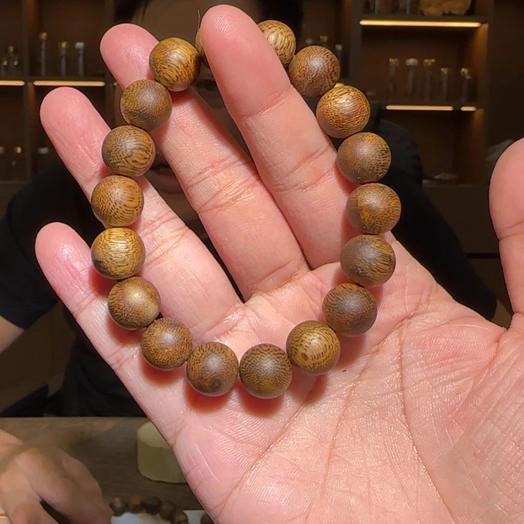 手串沉香单圈白奇圆珠1.2/11g多样性发一条