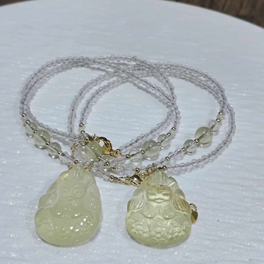 【书记甄选】天然黄水晶凤九吊坠 多样性发一件 2288BB