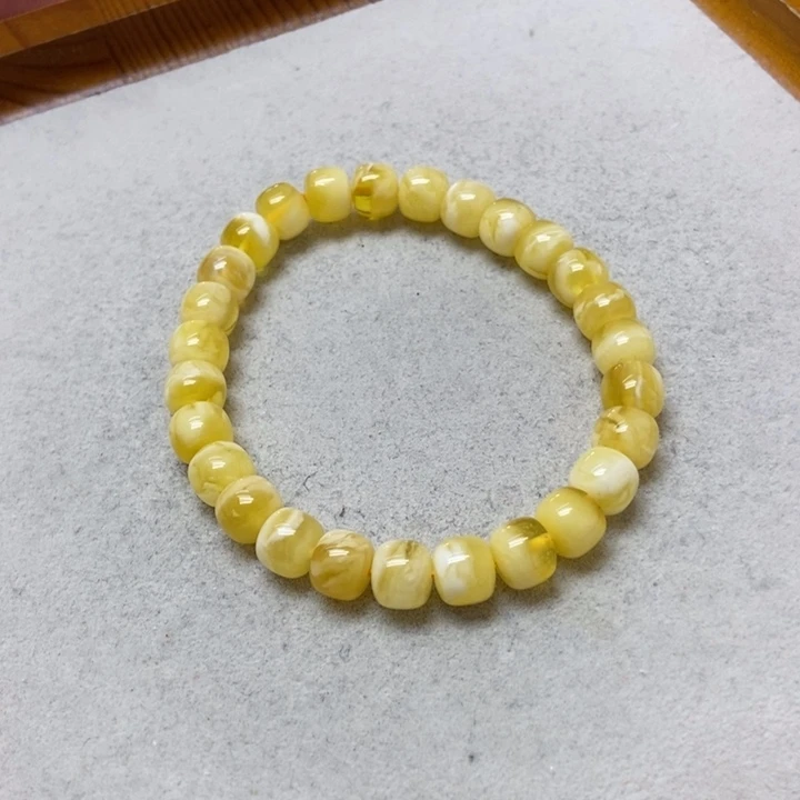 蜜蜡未镶嵌裸石手串