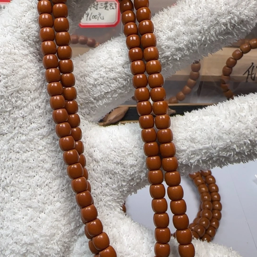 橄榄核手串老挝5.9mm全无白108