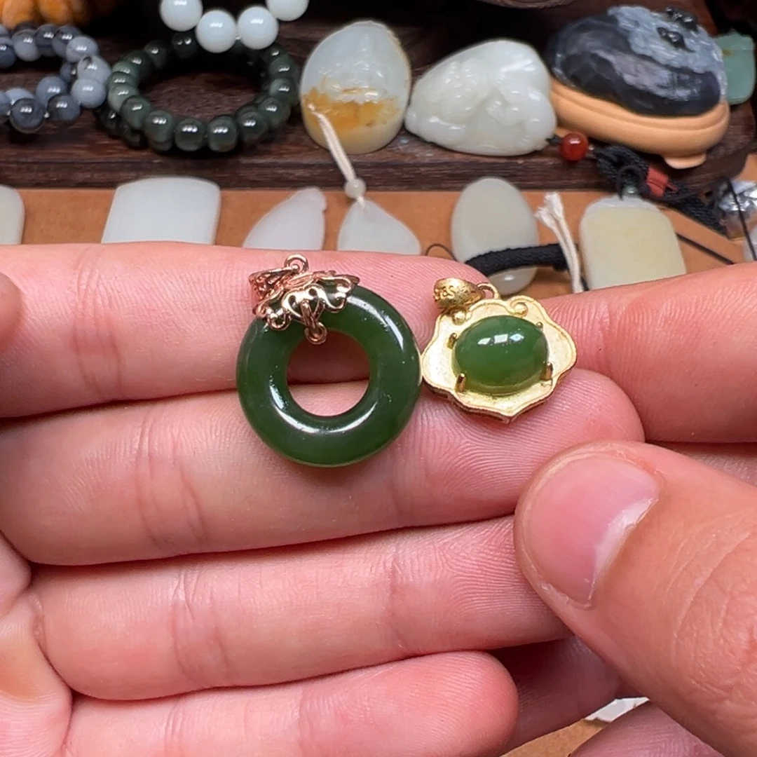 和田玉未镶嵌挂件