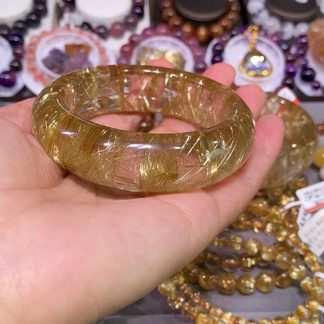 未镶嵌手镯水晶金钛晶