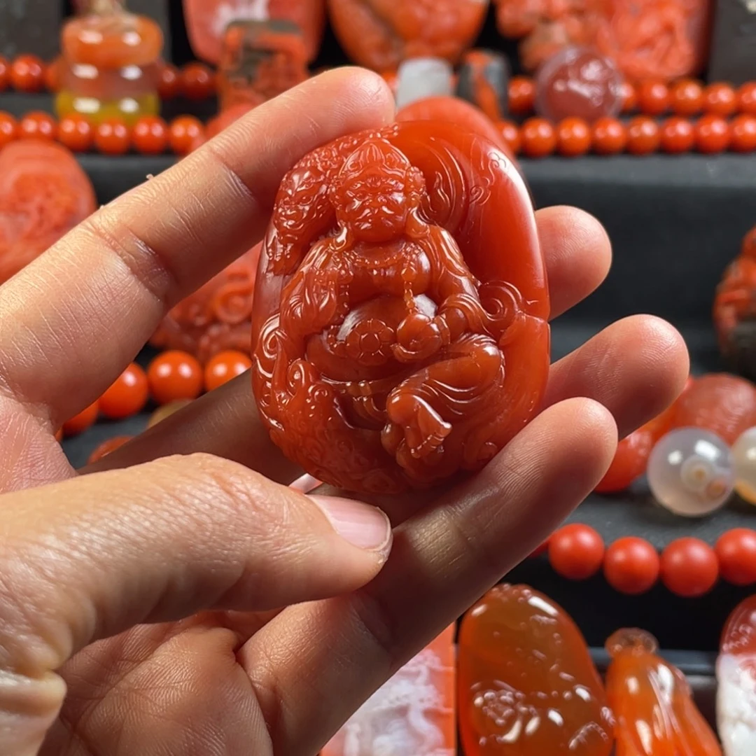 可***糖南红玛瑙未镶嵌天然原矿冰粉老型单圈