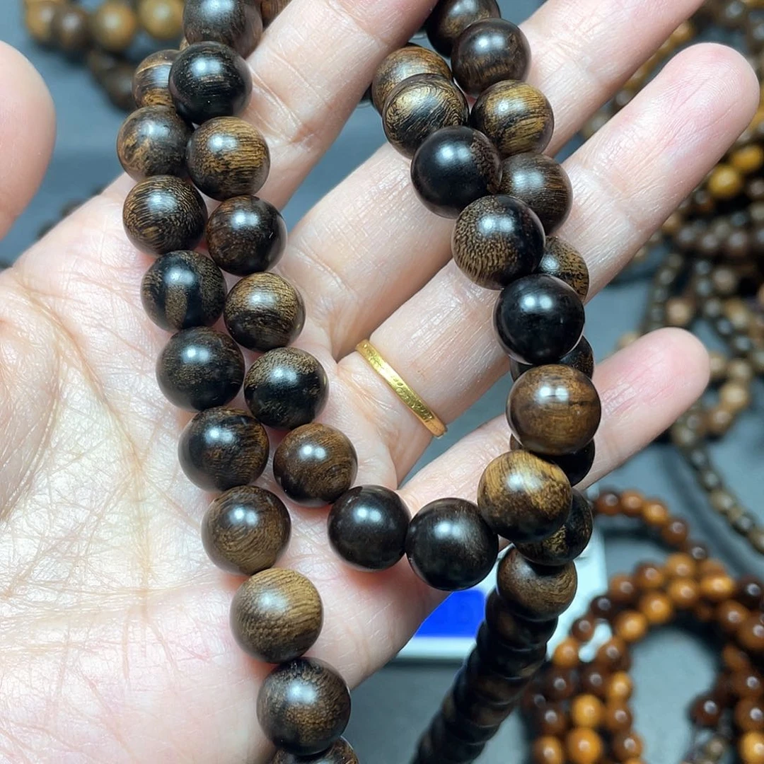 沉香手串无*白棋瘤疤1.0