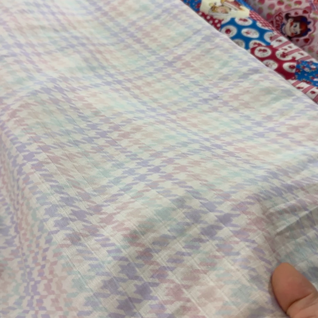 纯棉格子双层纱1米价X1.67米宽E超宽超舒服