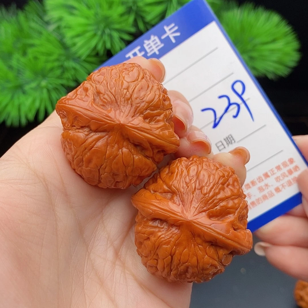 文玩核桃把件得***鱼39乾隆磨239