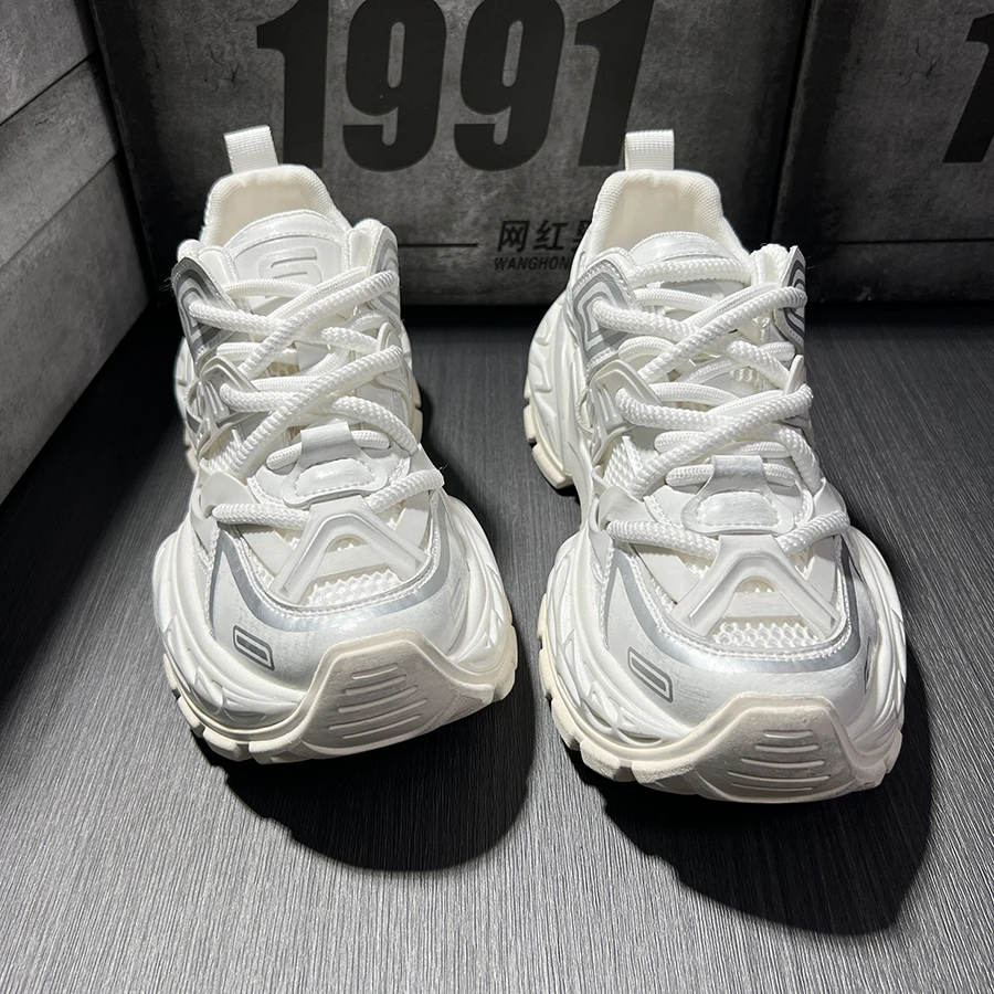 Louis Fordea/路易弗狄干净感痞帅男鞋增高老爹鞋明星同款运动鞋