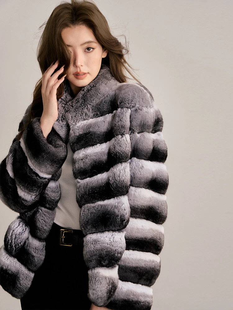 2025年冬新款龙猫环保皮草仿水貂外套贵气高级感时尚韩版外套女