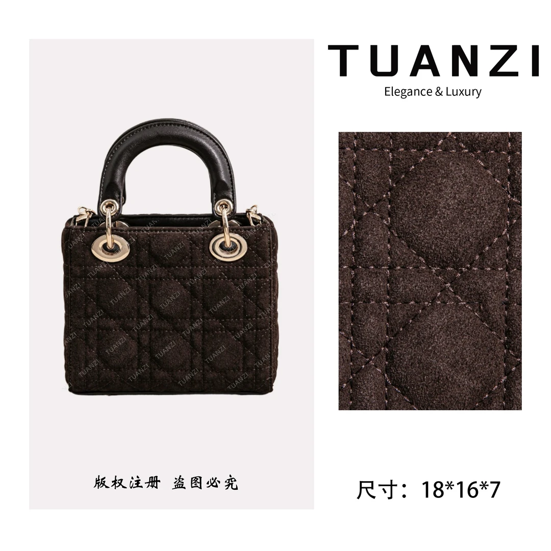 TUANZI【戴妃】C＆D秋冬新款18cm手提腋下包 SK-83293-咖啡