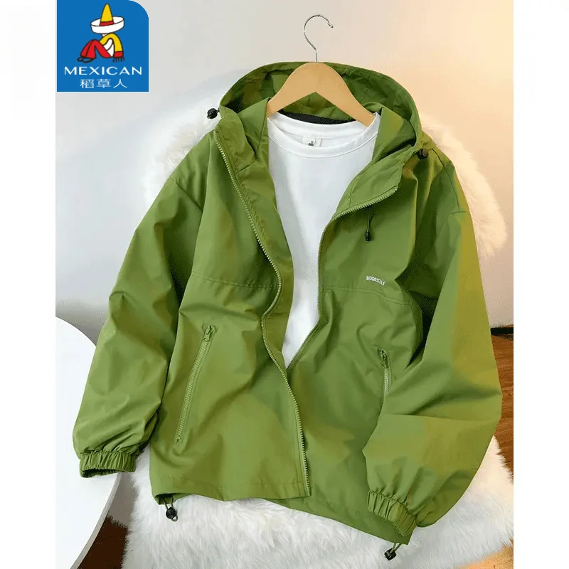 Mexican/稻草人户外运动三防冲锋衣男女款春秋防水防风登山服外套