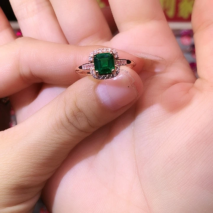 透辉石戒指银S925镶嵌