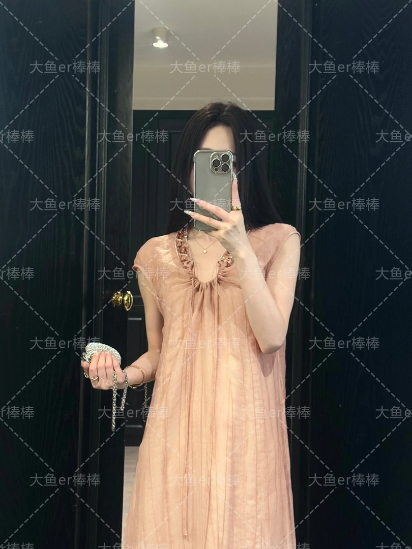鱼er【仲夏时光】设计师高定/气质显瘦优雅连衣裙长款裙子