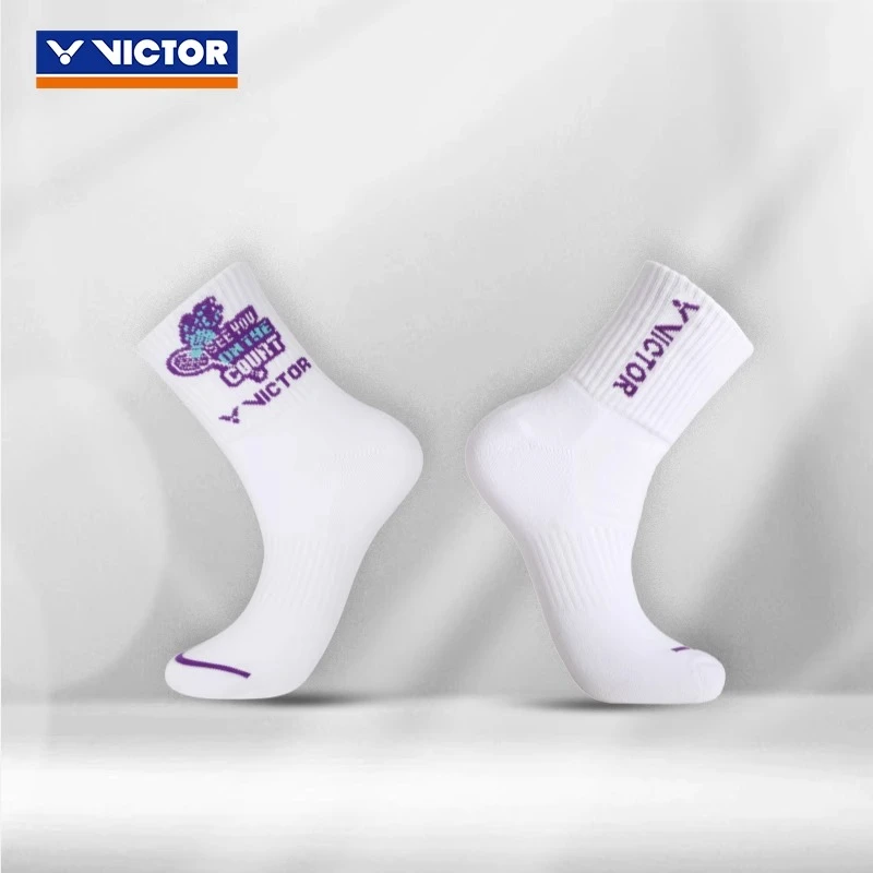 VICTOR胜利羽毛球袜吸汗透气中筒威克多专业男女运动袜子SK1013