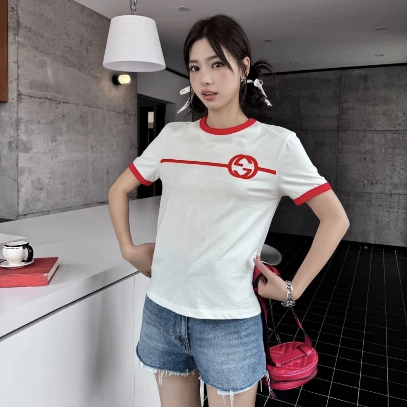 未使用 GUCCI/古驰 字母Logo印花圆领短袖