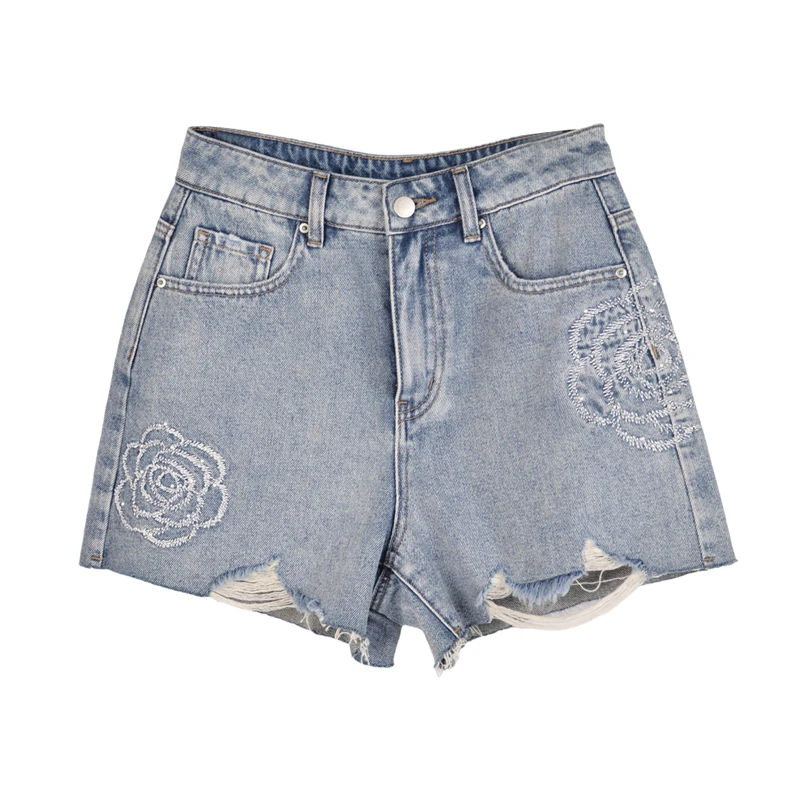 【毛毛专属】夏季牛仔短裤女高腰阔腿裤子25K2037(颜色不同面料)