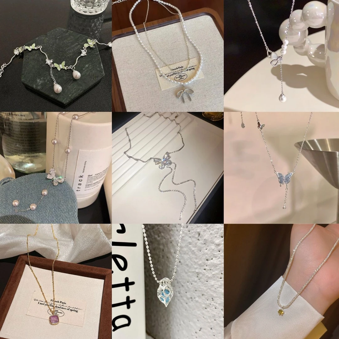 铜合金项链 精美饰品【项链手链耳钉】6选4精致百搭设计感气质时尚