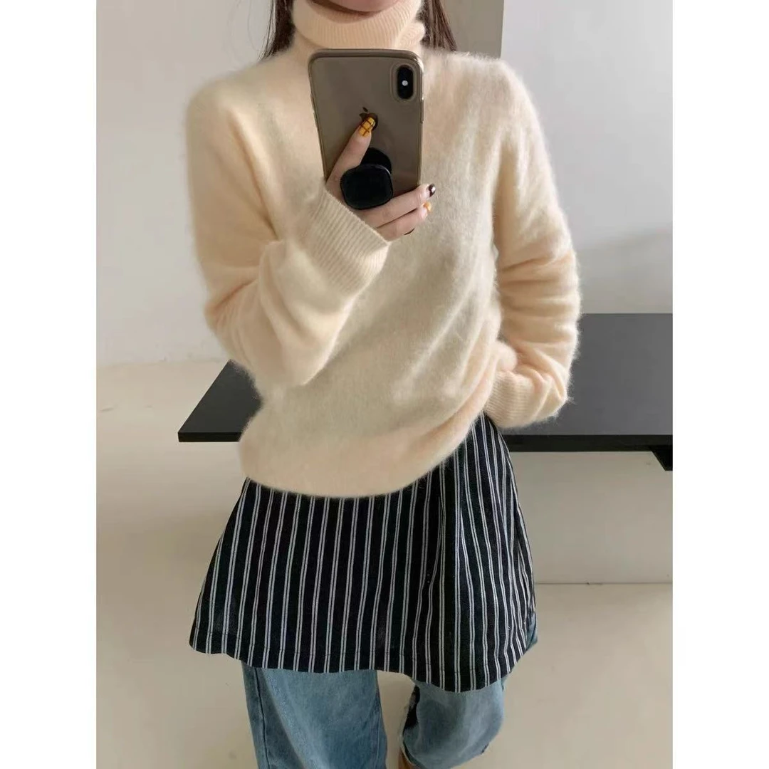 【十一甄选】拉毛两翻领螺纹打底衫