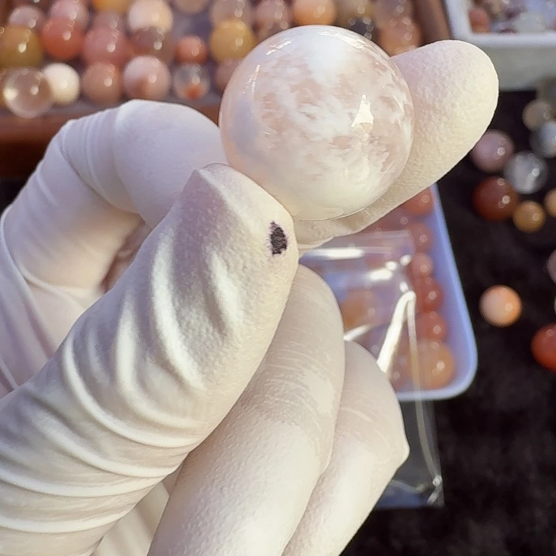 水晶珠宝半成品未镶嵌L***?雪花18mm定制不退换