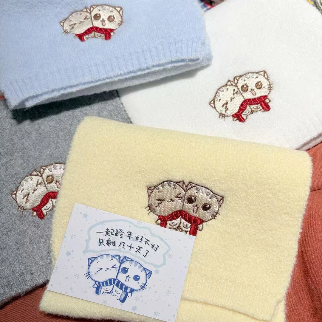 晓晓手作*CC猫围巾男朋友闺蜜情侣高级感生日礼物许愿羊毛围脖