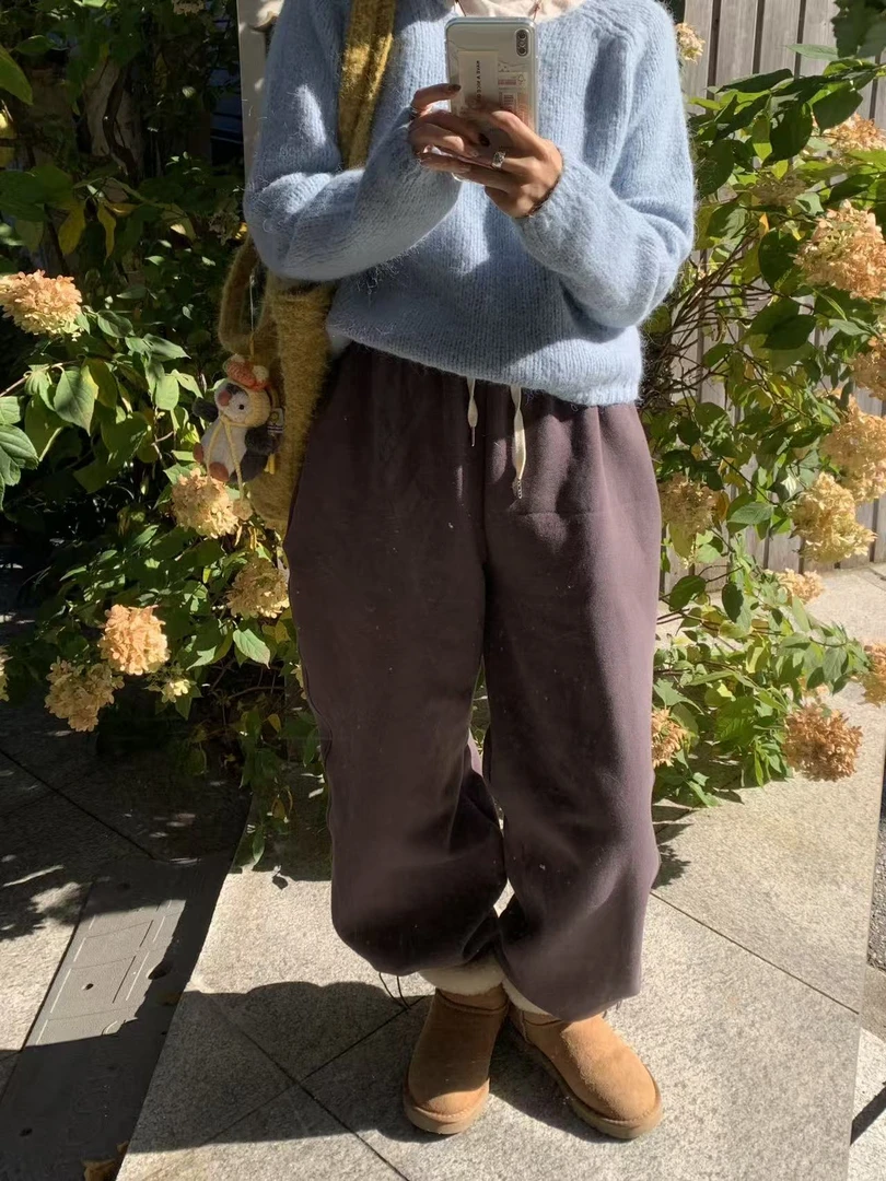 【NO退NO换】韩国丨冬季百搭经典咖色【暖暖裤】