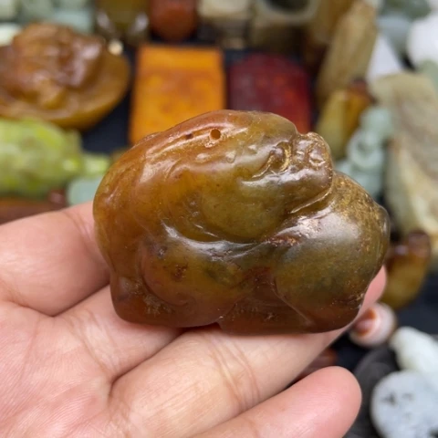 蛇纹石玉未镶嵌颈饰22