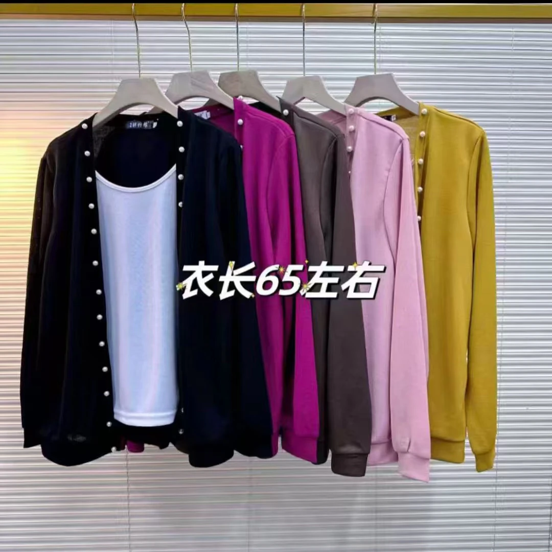 3141-2025年早春新款气质显瘦遮肉百搭拼接小衫假两件套