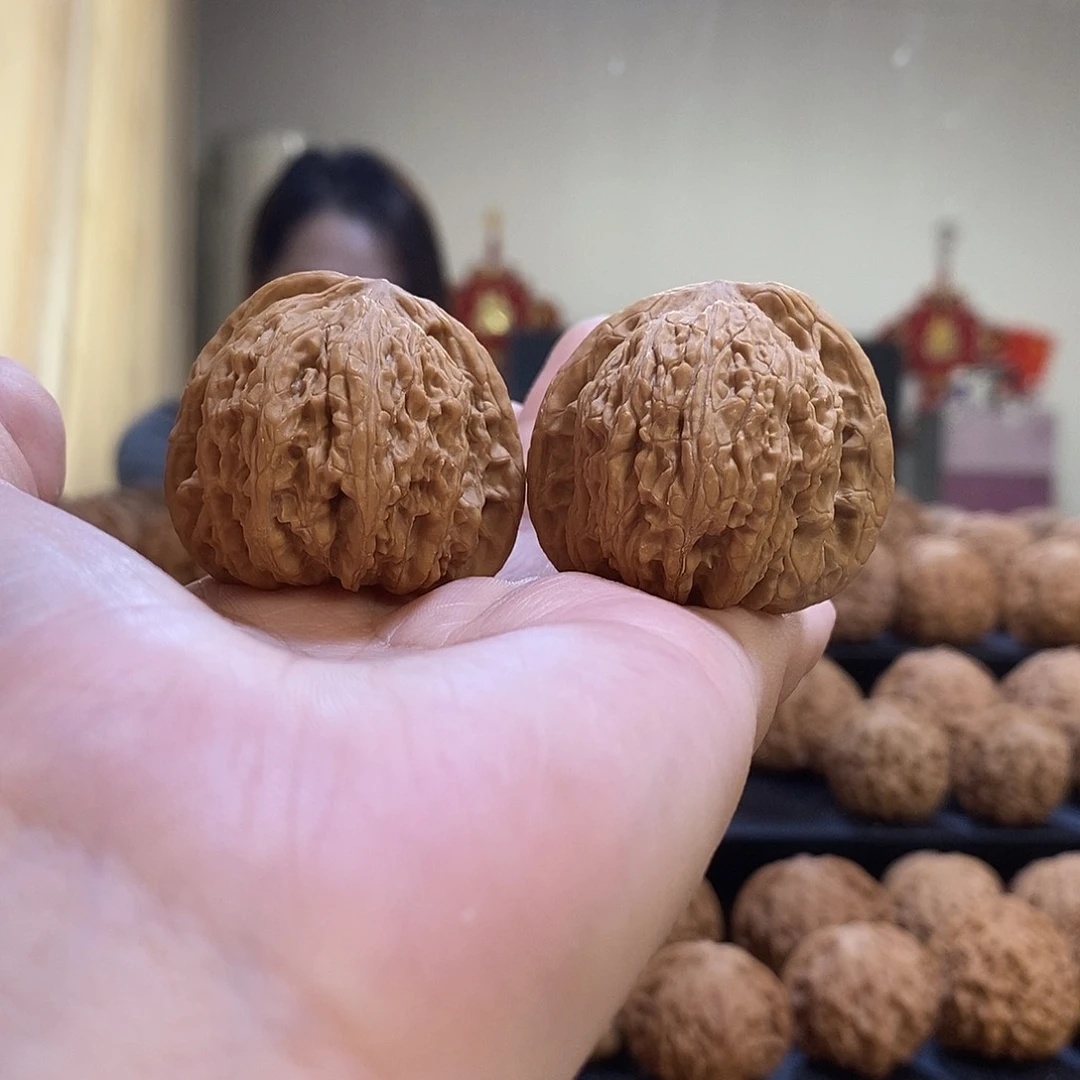 把件文玩核桃38红宝石
