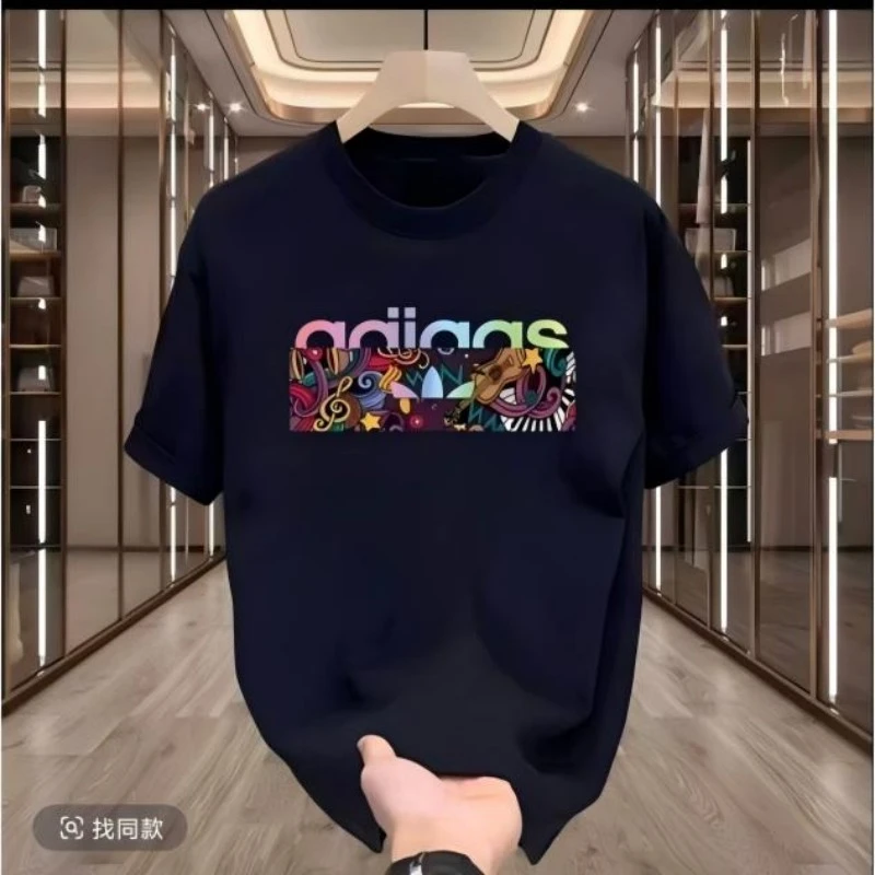 2025新款夏季男女 同款小清新圆领短袖068