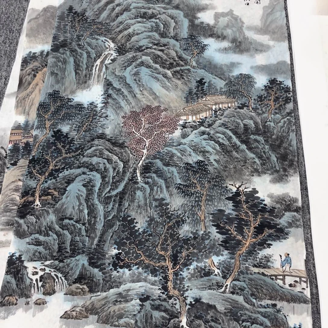 無***我国画绘画作品多次参加
