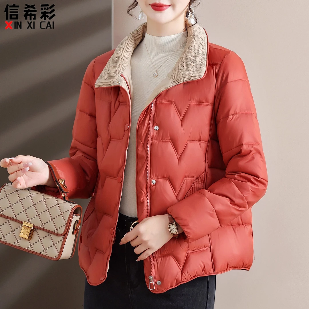 妈妈装冬装外套时尚保暖棉衣棉服加厚棉服中老年人女装洋气棉袄