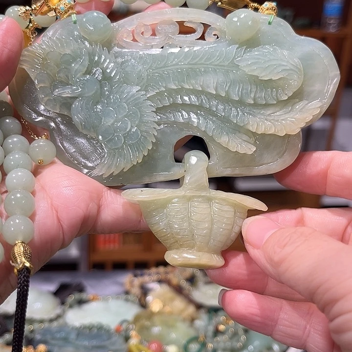 未镶嵌岫玉毛衣链