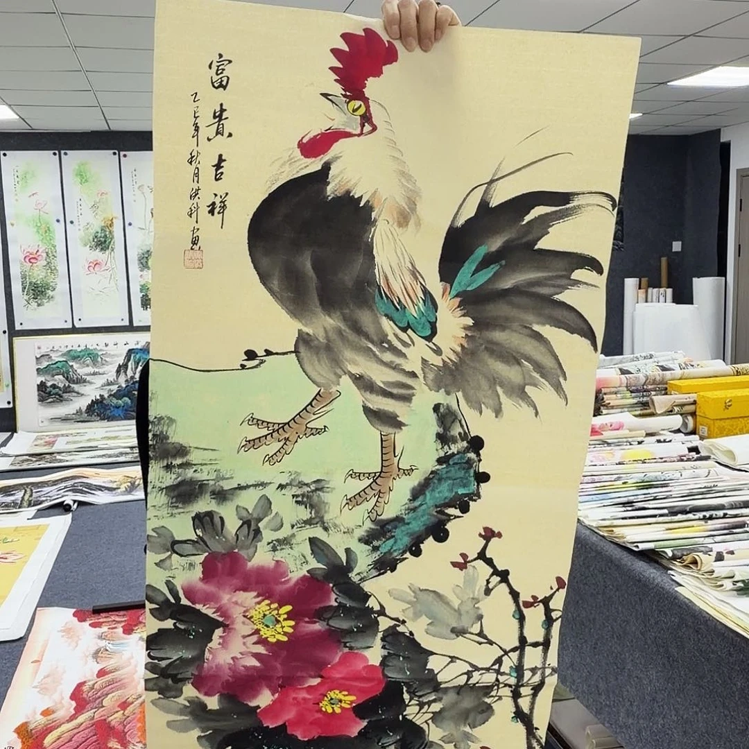 国画作品小姐姐放漏中